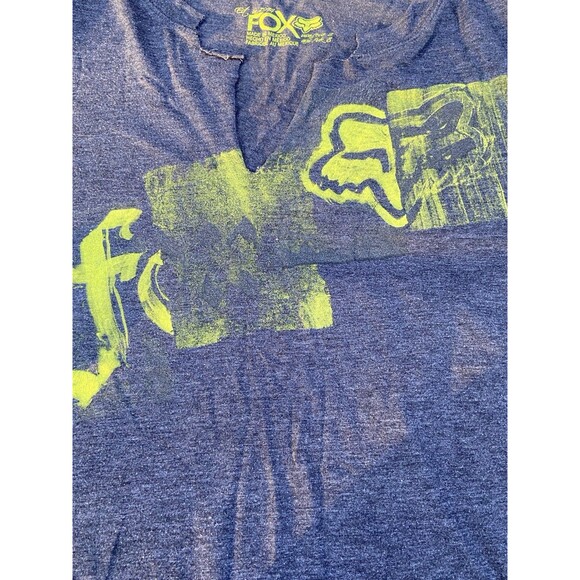 Fox Racing Women's T-Shirt Gray Size Small Short Sleeve Graphic Tee Y2K Grunge - Picture 3 of 14